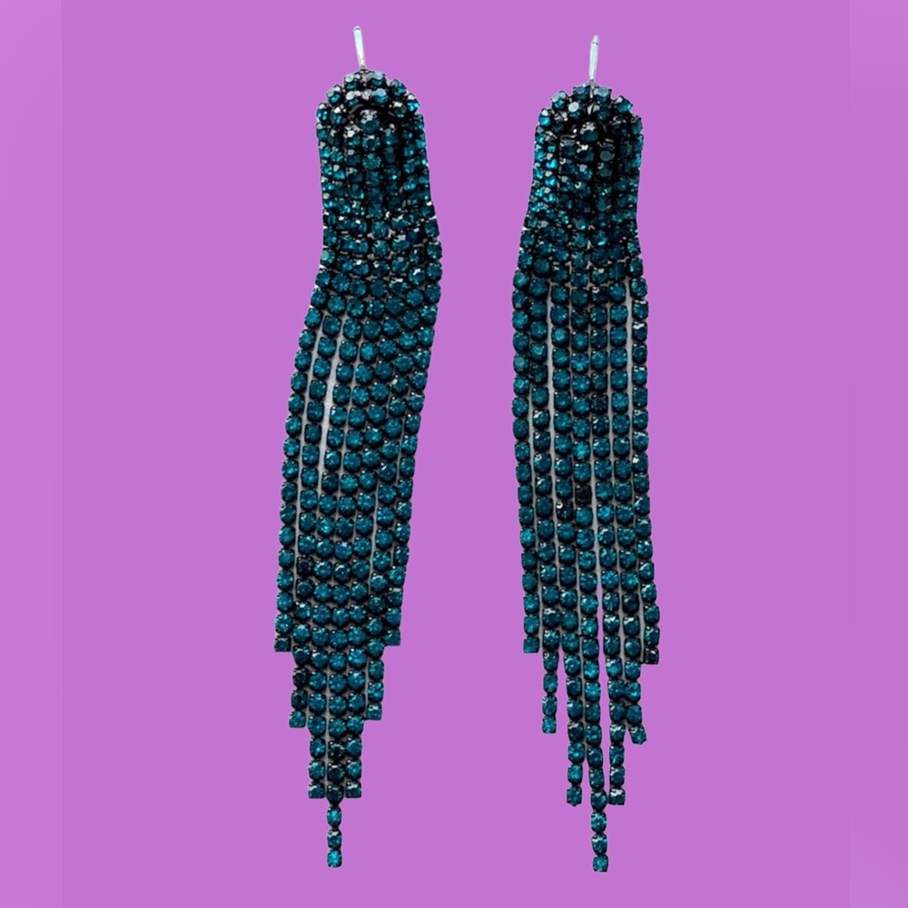 NEW Fringe Rhinestone Earrings.